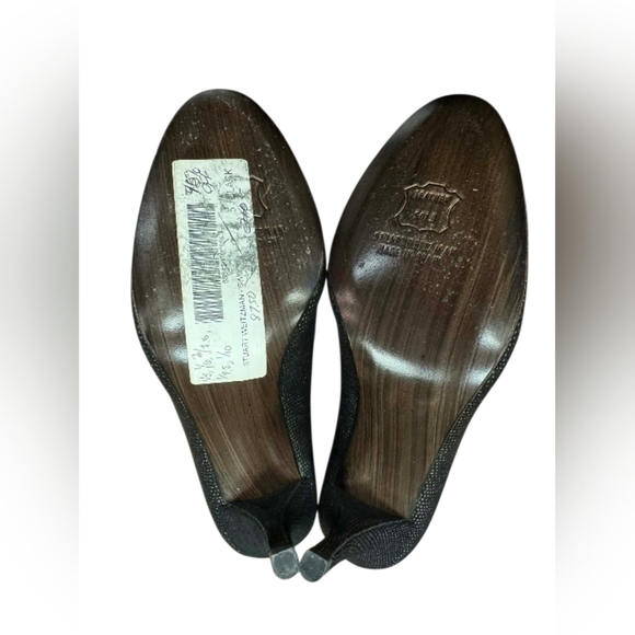 Stuart Weitzman NWT Black Textured High Heels Size 5M - Picture 6 of 9